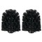 mDesign Replacement Toilet Bowl Brush Head, Screw-On Design, 2 Pack - Black